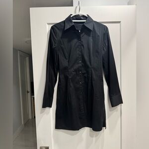 EXPRESS Design Studio Black Long Sleeve Fitted Shirt/Dress. Size S